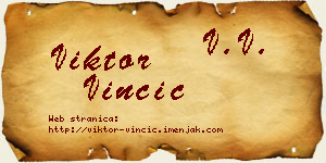 Viktor Vinčić vizit kartica